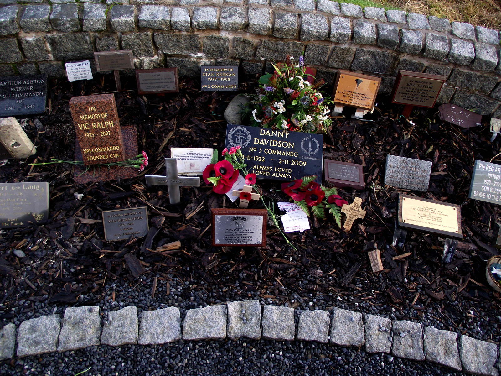 Plaques at the Commando Garden of Remembrance