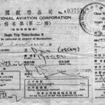 Air ticket for Fusilier Byron Jenkins (SSD1) issued July 1942