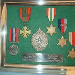 Captain Phillip Ayton's Medals on display at Trinity Parish Hall, Jersey