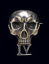 Deaths head cap badge designed by officers of No.4 Commando in 1940.