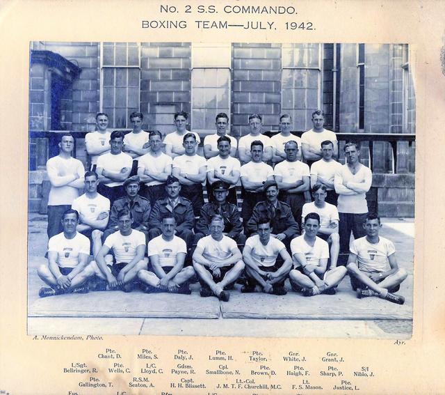 No.2 Commando boxing team  July 1942
