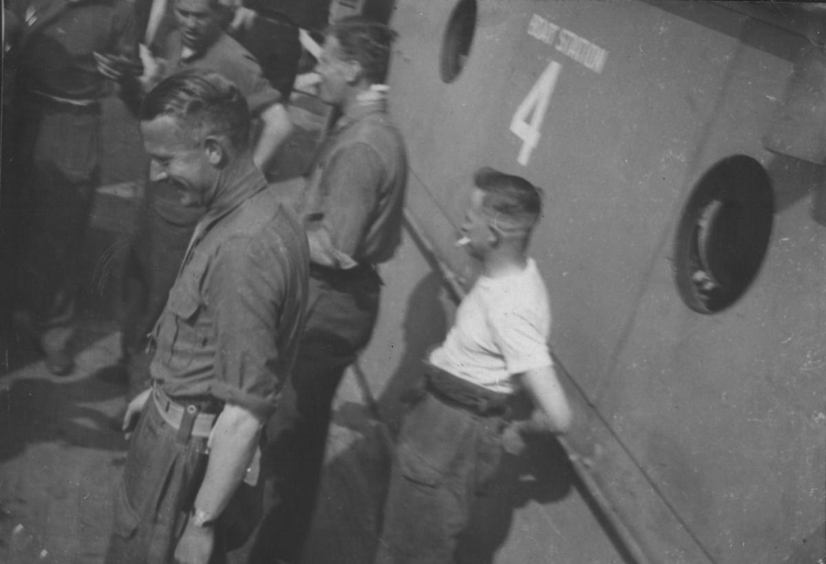 No.2 Commando Major Bill Copland ,Lt Johnny Roderick , and others on the Ulster Monarch 1941