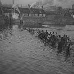 No.2 Commandos crossing Nether Mill weir, Ayr