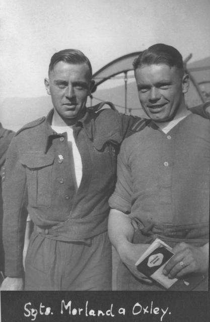 Sgts. Morland and Oxley, No.2 Commando, June 1941 on the Ulster Monarch.