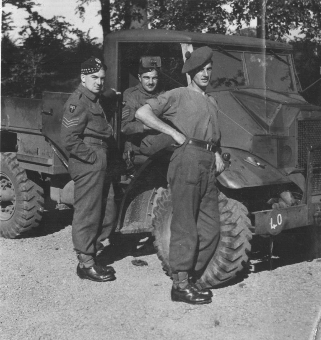 No.2 Commando Sgt's. Johnny Knowles and Tom Sherman with Dvr. Torkington