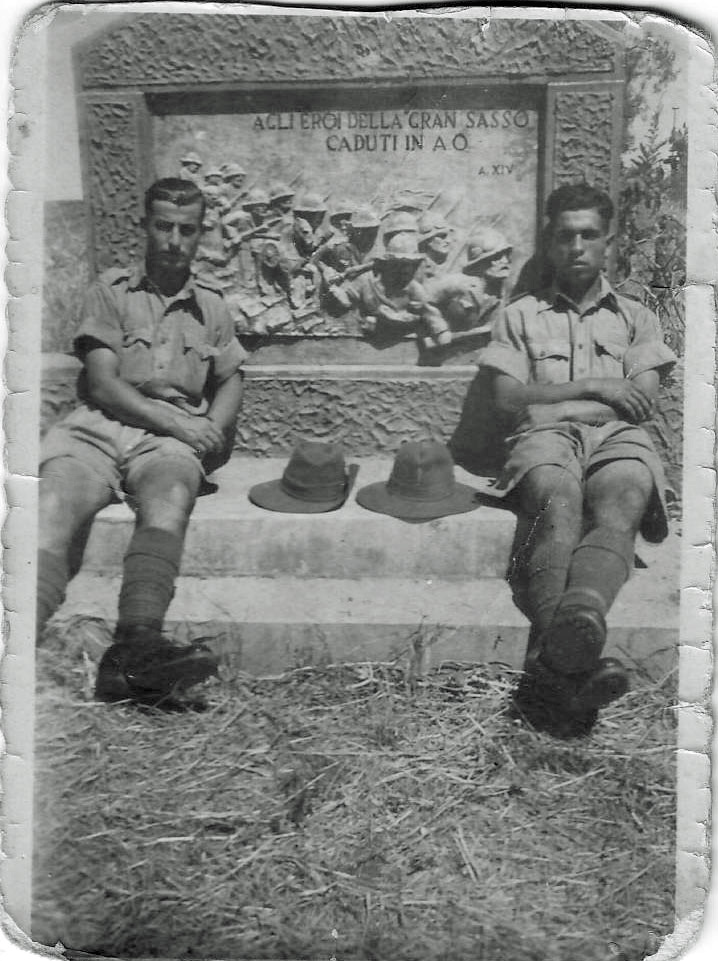 Israel Matza, 51ME Commando, on the left with a friend