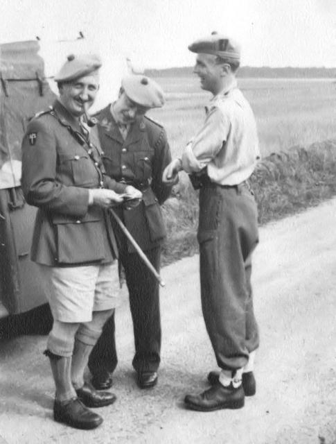 Lt. Col. Newman, Capt. Stanley Day (Adjutant), Capt. Ronnie Mitchell, No.2 Commando 1941