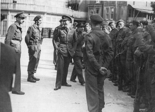HRH Prince Bernhard of the Netherlands and No.2 Dutch troop 10IA Cdo., Eastbourne Sept'44.