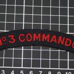 No. 3 Commando shoulder title-woven