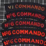 No.6 Commando shoulder titles-woven