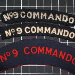 No.9 Commando shoulder titles-woven and printed