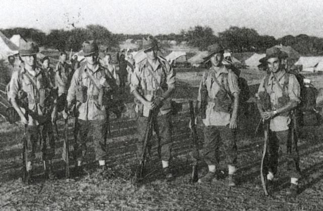 Nick J de Koning, Cpl  Ubels, Lt Knottenbelt, Sgt Wim van der Veer, Rudy Blatt, 10IA 2 Dutch troop in India 1944.