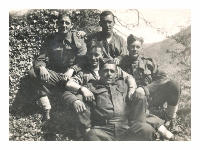 Tom in the front with fellow Commandos