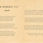 Poem about Tom Durrant VC