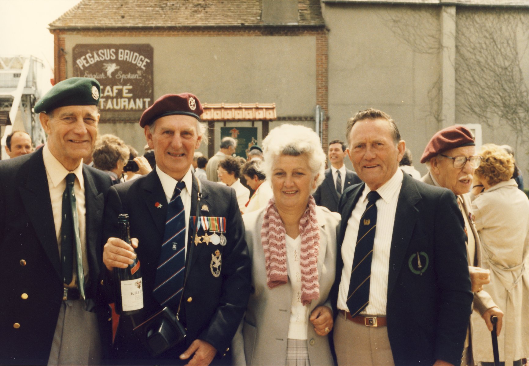 Arthur Chivers and others at Pegasus Bridge