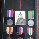 Medals and insignia of Ronald 'Ken' Young, No.9 Cdo and No.4 Cdo.