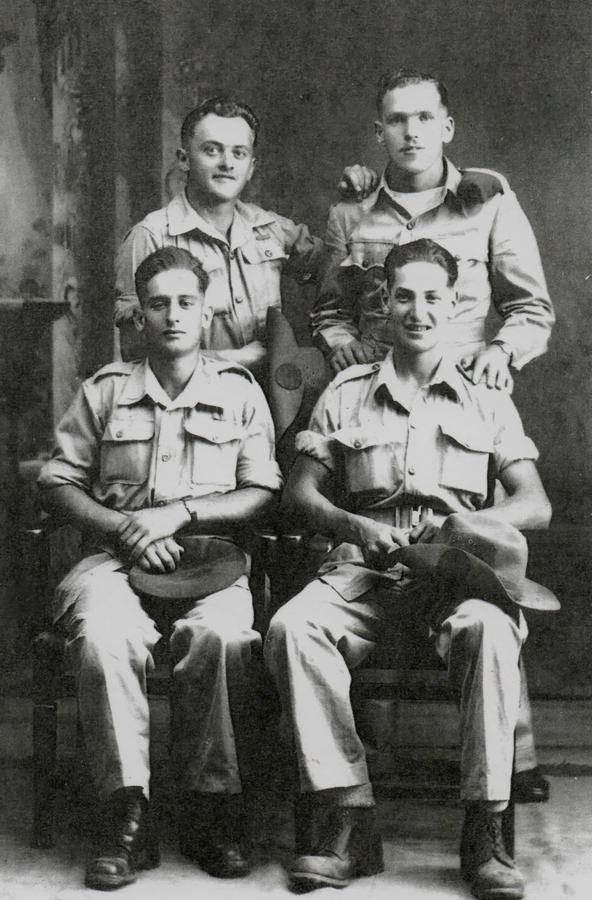 Hagelaars, Visser, Van Creveld, Knijff, 2 Dutch troop 10IA Cdo. Poona, India,  April 1944. 