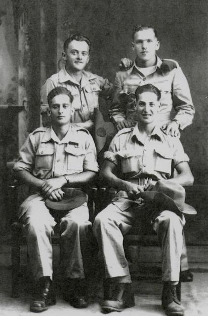 Hagelaars, Visser, Van Creveld, Knijff, 2 Dutch troop 10IA Cdo. Poona, India,  April 1944. 