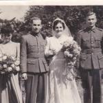 Wedding photo of Cees de Ruiter with best man  Sgt. Van de Wal