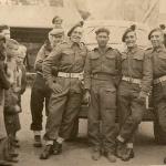 Alex MacKenzie (2nd from right) and others from No. 9 Cdo. in Greece