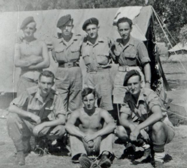 No.2 Cdos., Eric and Stanley Buckmaster, Ben Fryer, Taffy Davies, Harry Jacobs, D. Kelly and Fred Bennett