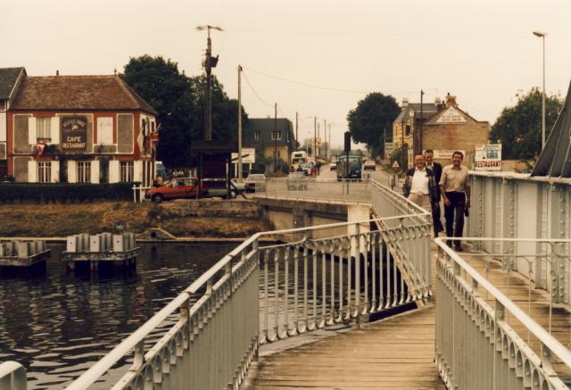 Arthur Chivers, Vic Smart, Bill Britnell at Pegasus Bridge