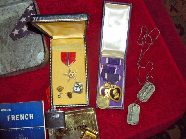 Medals and other items of Patrick Duffy 168th Inf. and 1st US Rangers