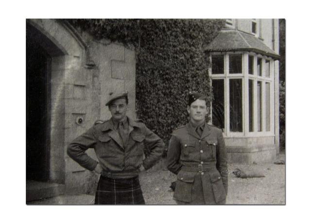 Capt. Donald Roy and Lieut. Richard 'Dickie' Morgan, Glenfinnan House , Fort William, Scotland.
