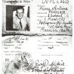 The false French ID card used by Arnold Howarth 2 Cdo. during his escape