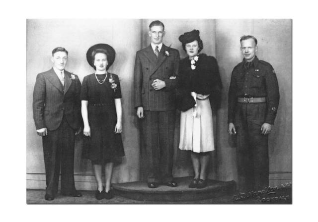 Wedding photo of Arnold Howarth BEM (No.2 Cdo) and Irene Nuttall