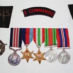 No.2 Commando insignia and medals of L/Sgt Joe Rogers MM.