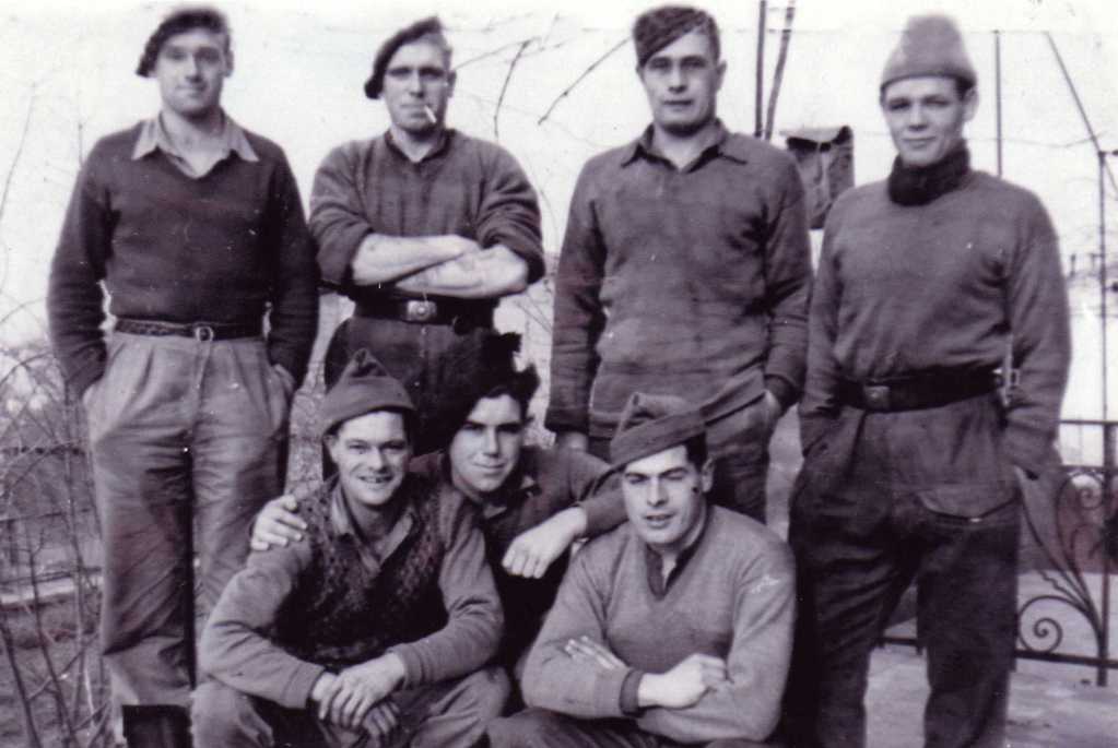 Lionel Hill (front right) and others from No.9 Commando