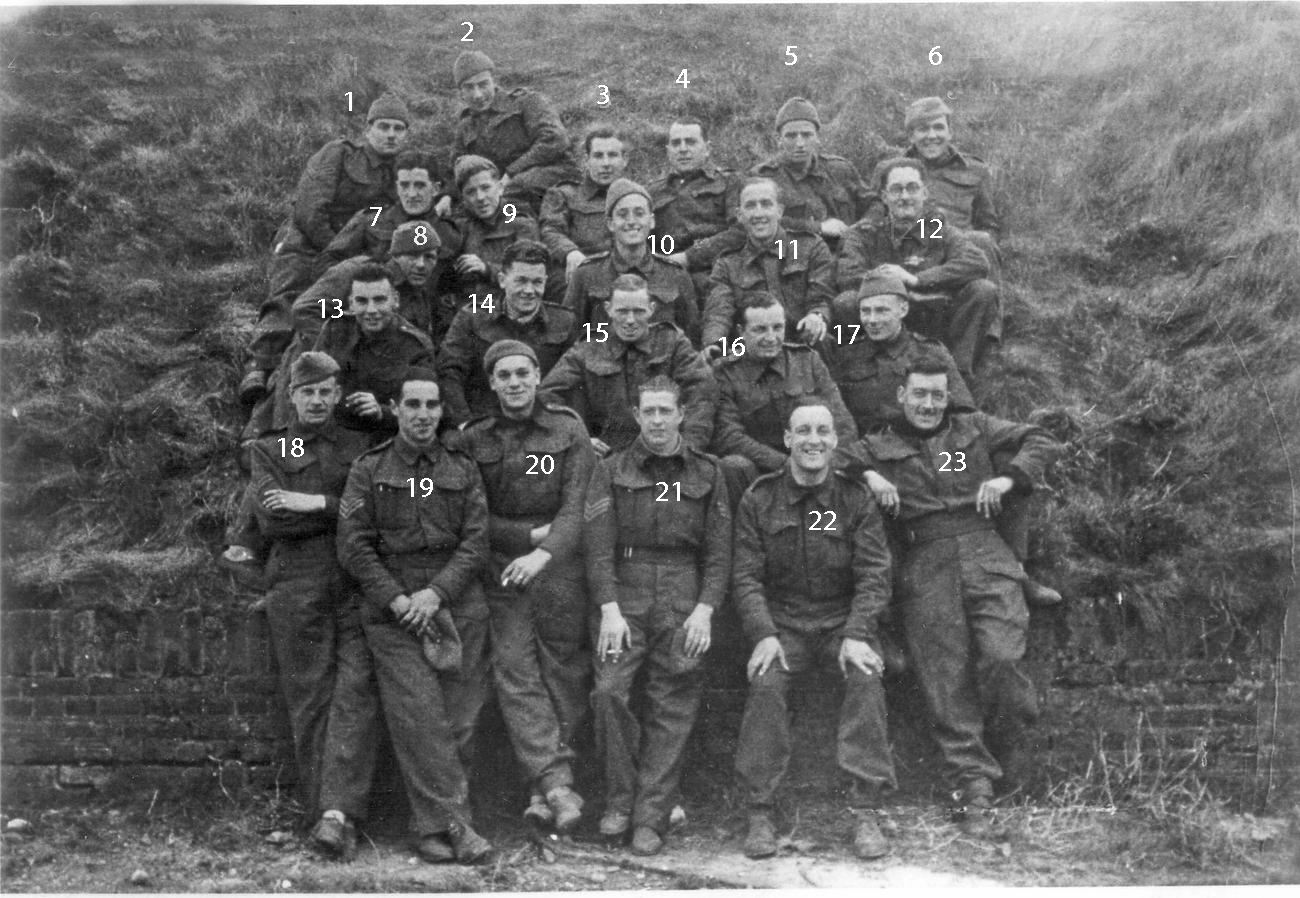 Numbered version of No.4 Cdo 'C' troop at Dover Castle