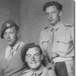 Mne's Fred Youngman, Ken Broom, & Rob Collins, 43RM Commando. Naples 1945.