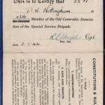 David Nottingham No.3 Cdo. membership card