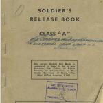 Soldiers Release Book for Gerald Fitzgerald No.2 Cdo.