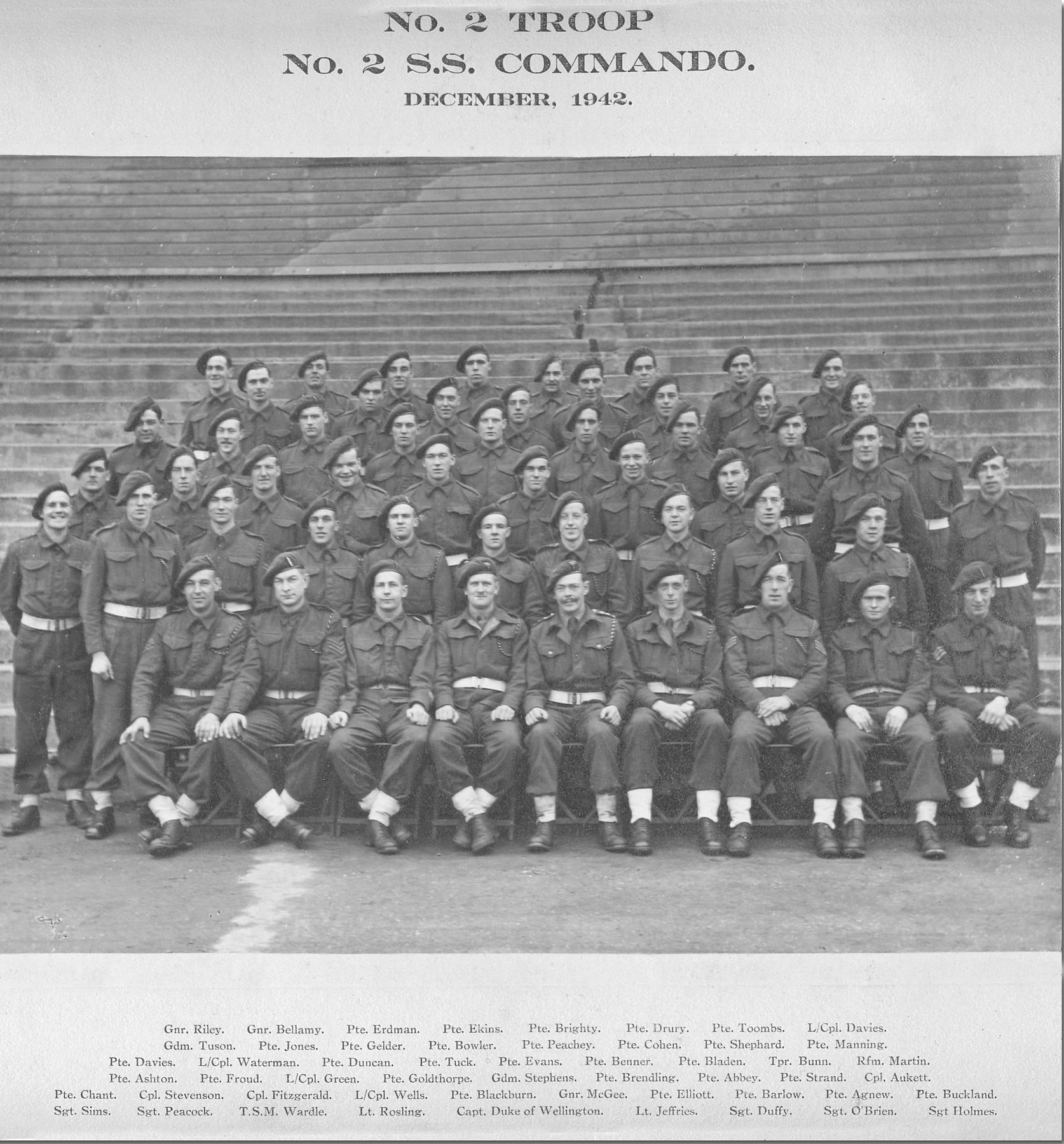 No.2 SS Commando 2 troop December 1942