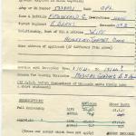 Commando Association application form for Gerald Fitzgerald