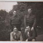 Ken McAllister, Sid Murdoch, Tom McCormack, Bill Hughes, 5 tp. No.2 Cdo., on leave 1941.