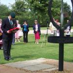 Geoff pays his respects before laying the wreath