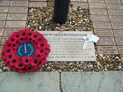 CVA Wreath and Eric Harden VC memorial Cross