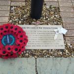 CVA Wreath and Eric Harden VC memorial Cross