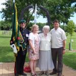 Fred Davies with Marion wife of the late Frank Johnson and family