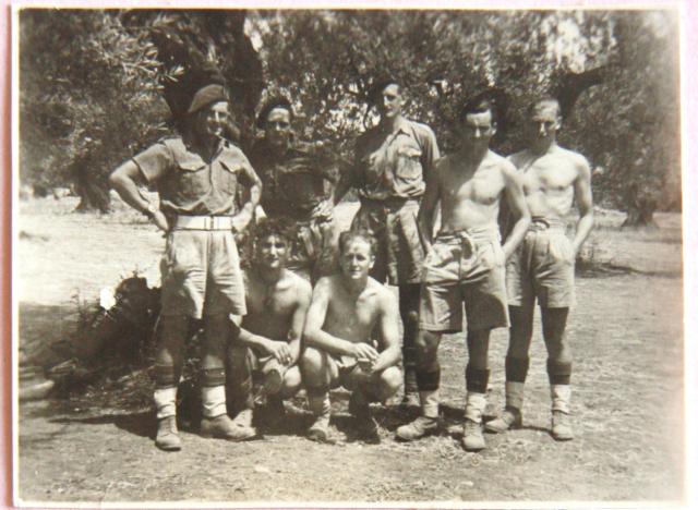 No.2 Commandos Ken McAllister, Taffy Davies, Dave King, Joe Rogers, Tony Woods, Joe Campling, 'Ginger'  Eley