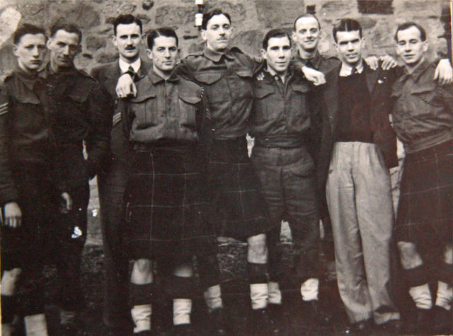 Some of No.2 Commando 5 troop Ayr 1942 before St Nazaire