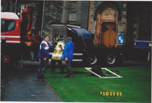 Installing 'Commandos in Lochaber' stone 3