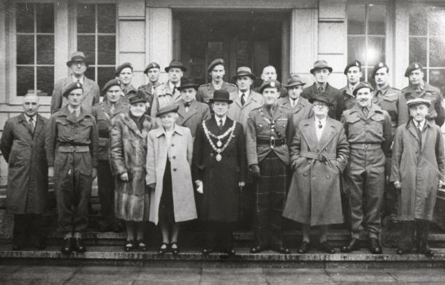 Parade of the Commandos of the CMWTC at St Ives 1945