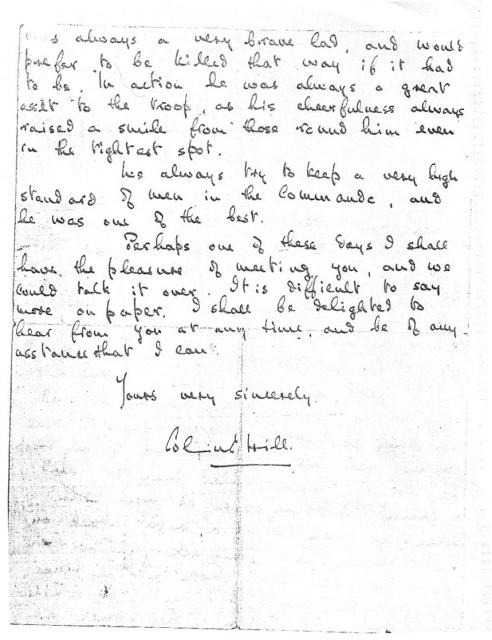 Letter (p2) to the mother of Albert Watts No. 9 Cdo