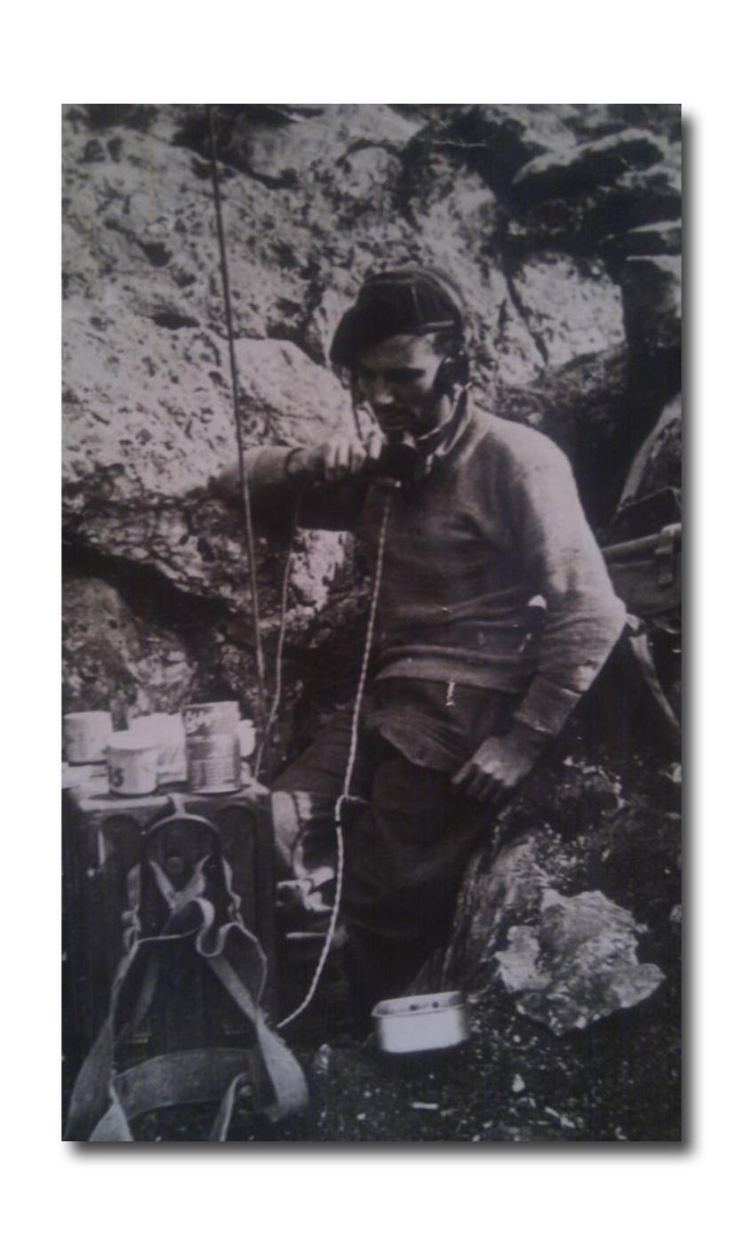 Fus. Stanley McMullen, No.2 Commando, Italy on his 21st birthday