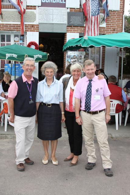 Arlette Gondree, Col. Mike Bradley, Rosie Thompson, Col. Piers Storie -Pugh